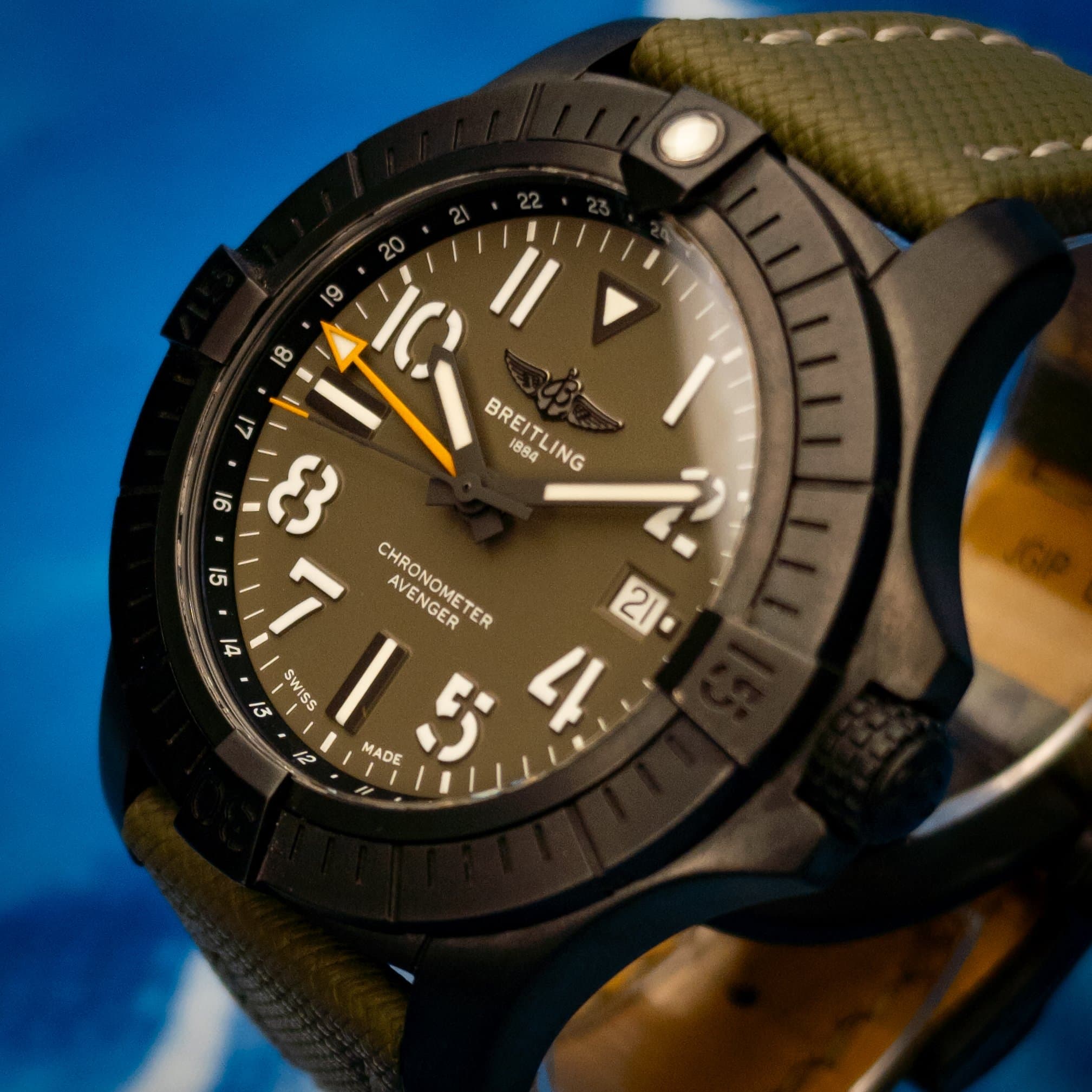 Breitling Avenger Automatic GMT 45 Night Mission LE 2000 (Ref. V323952A1L1X2) — photo 10
