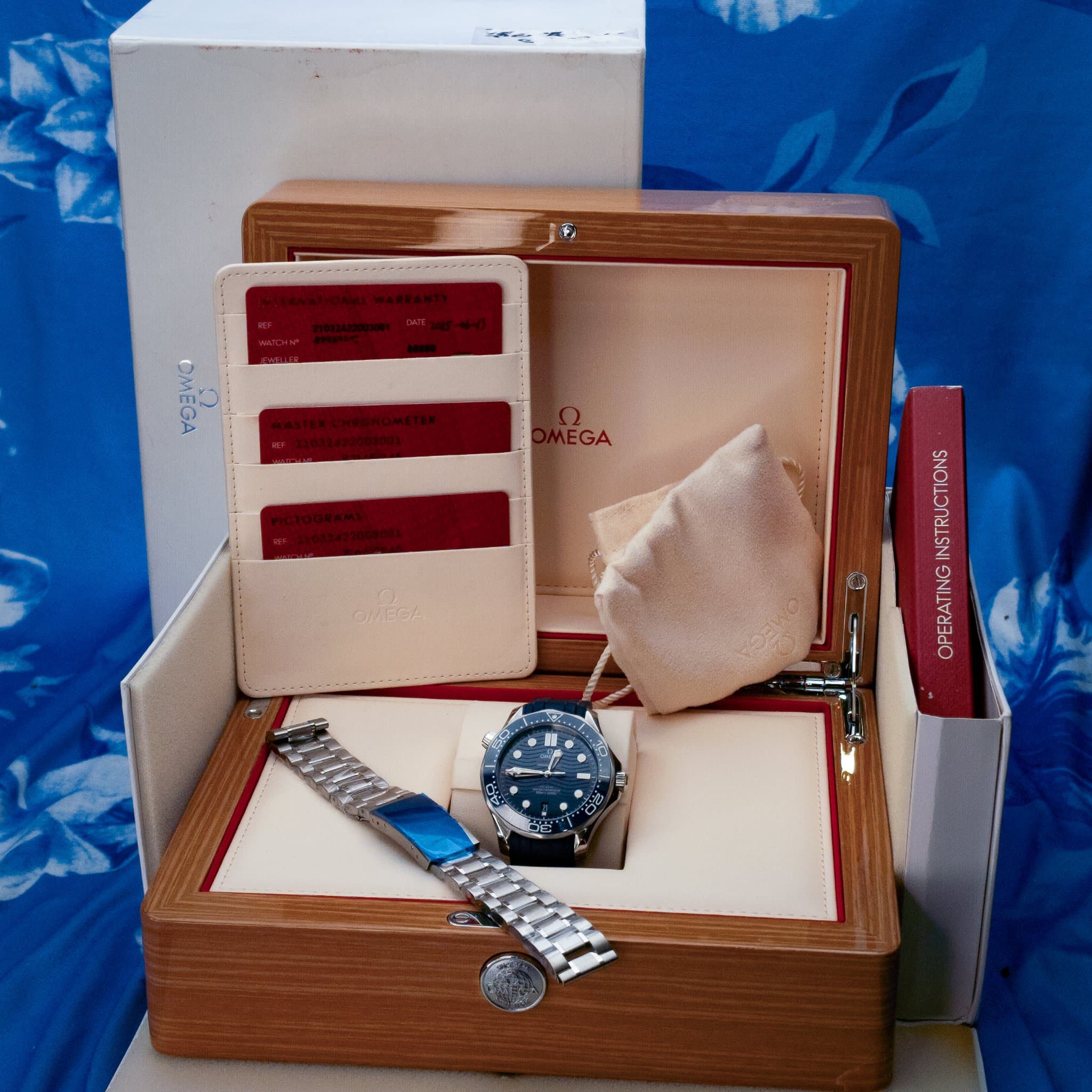 Omega Seamaster Pro 300M Blue Wave Rubber (Ref. 210.32.42.20.03.001) — photo 2