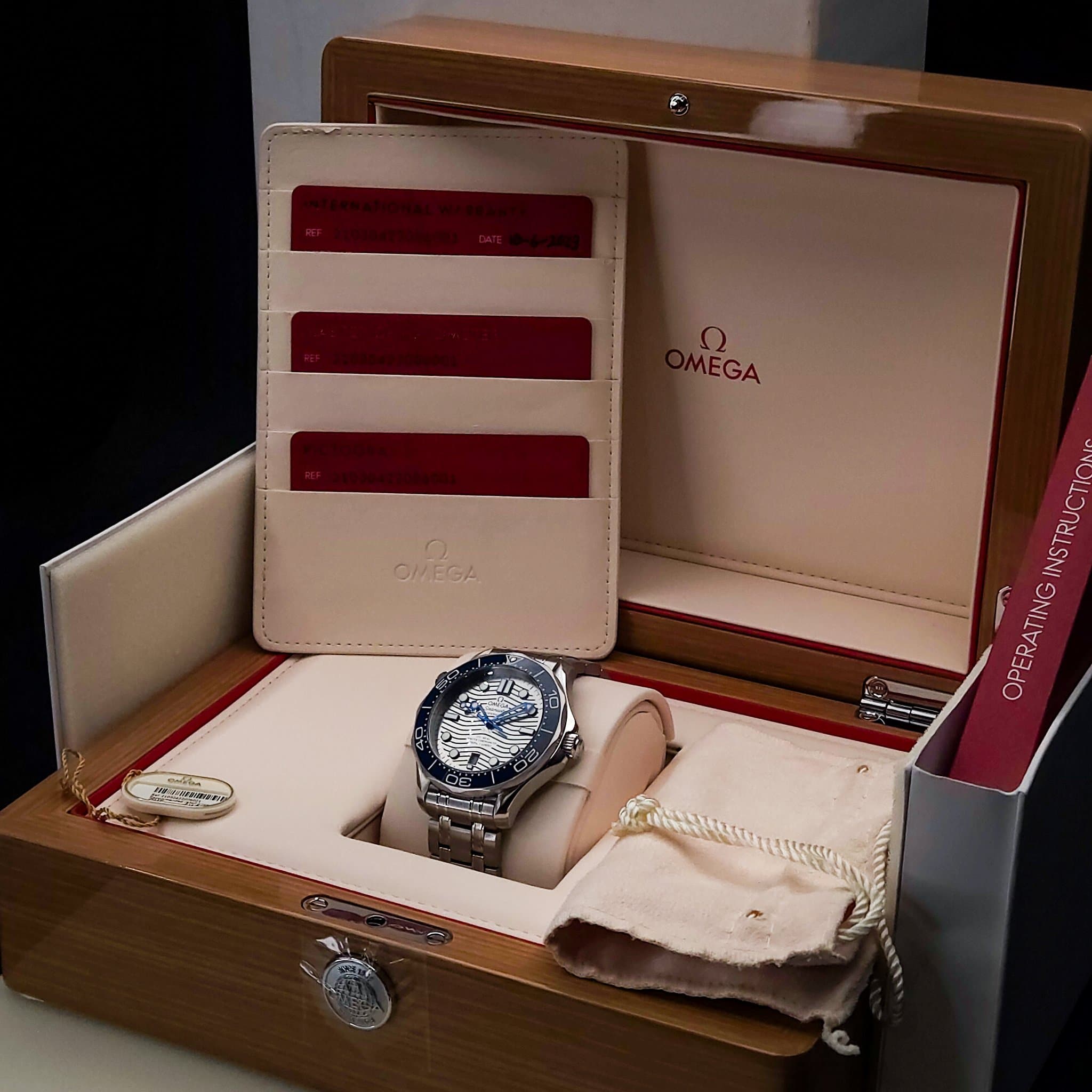 Omega SMP Gray Wave Steel 2023 (Ref. 210.30.42.20.06.001) — photo 2