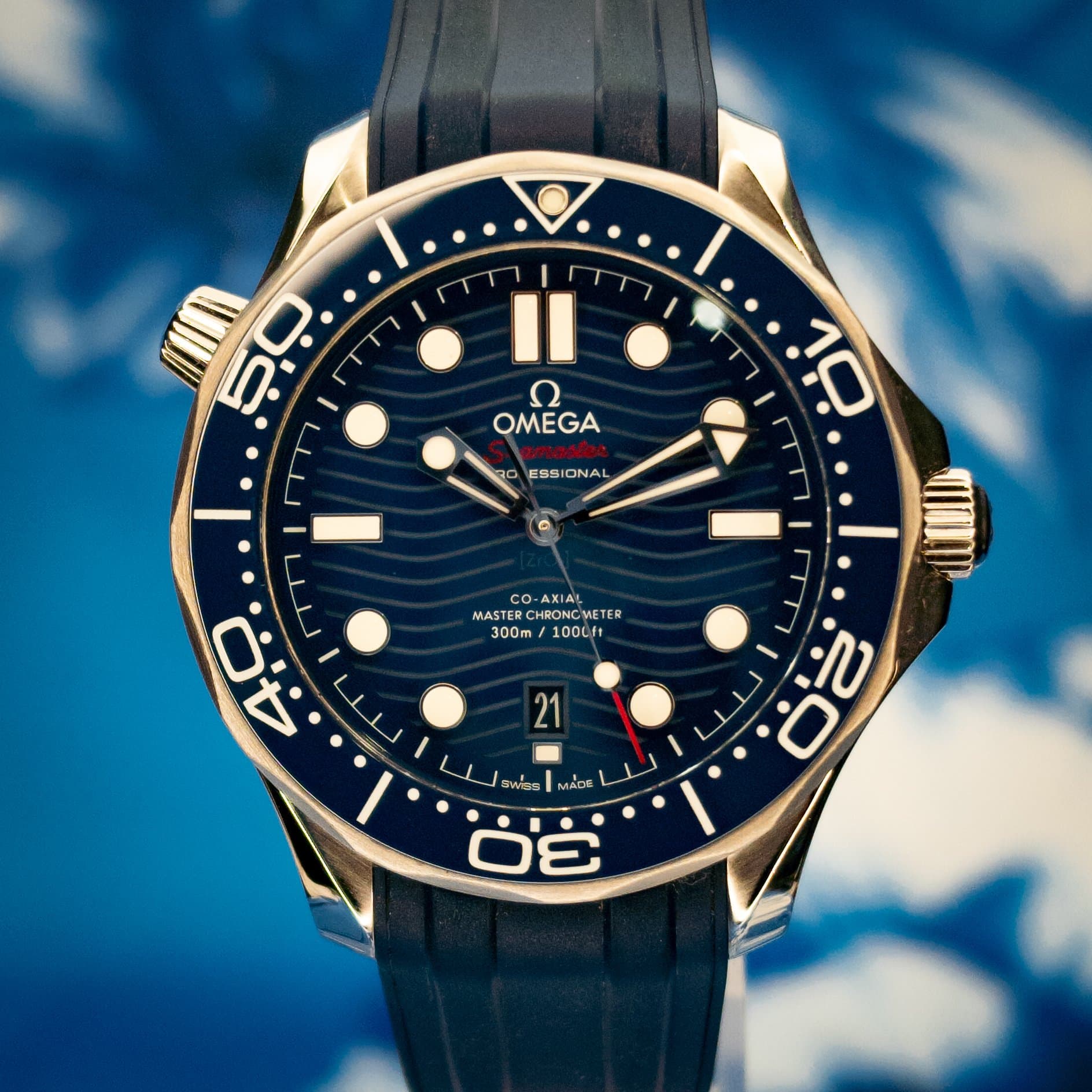 Omega SMP Blue Wave Rub (Ref. 210.32.42.20.03.001)