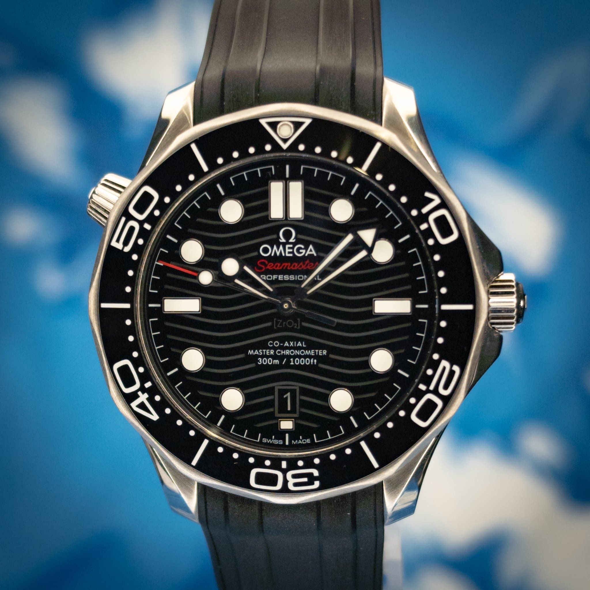 Omega Seamaster Black Wave Rubber (Ref. 210.32.42.20.01.001)