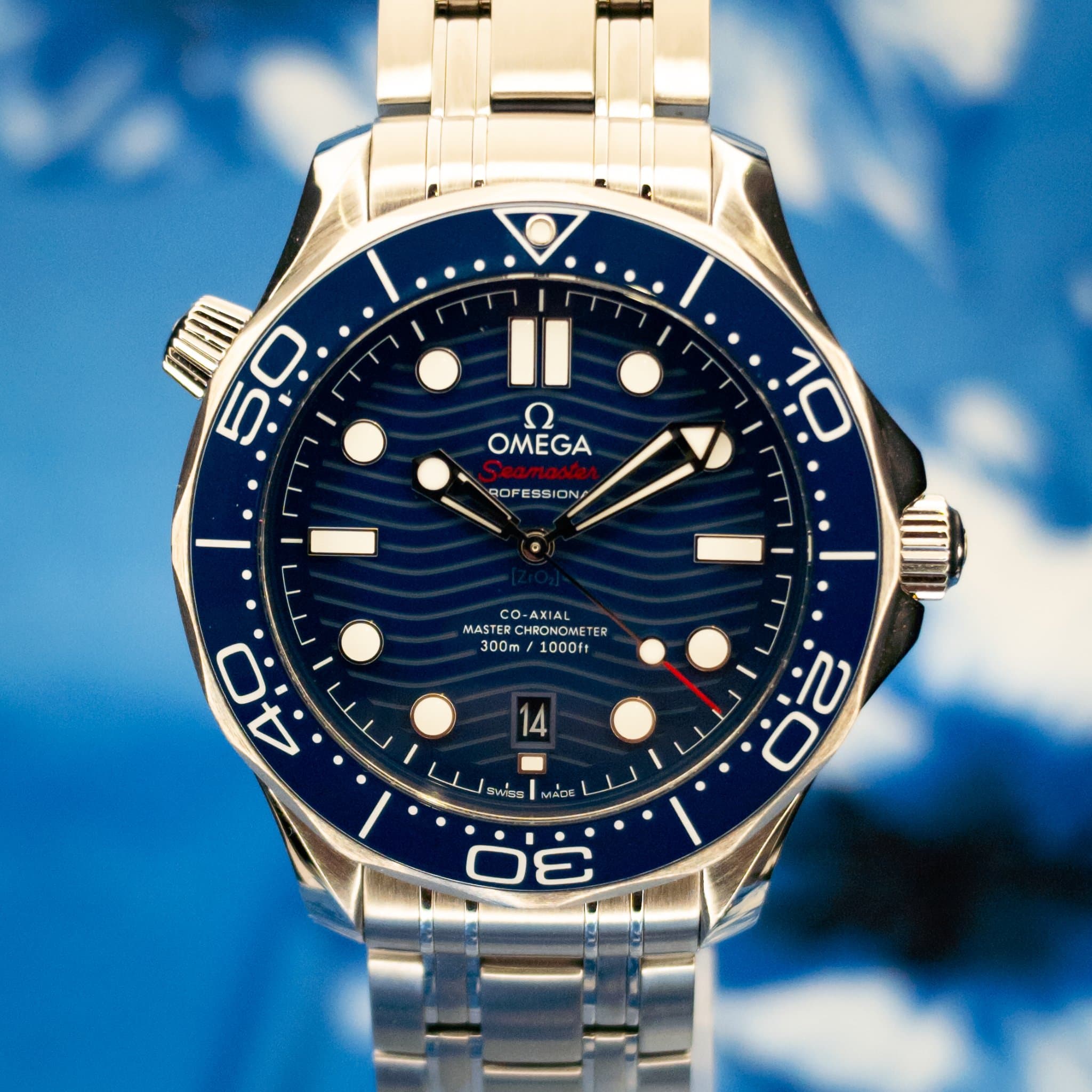Omega SMP Blue Wave Steel (Ref. 210.30.42.20.03.001)